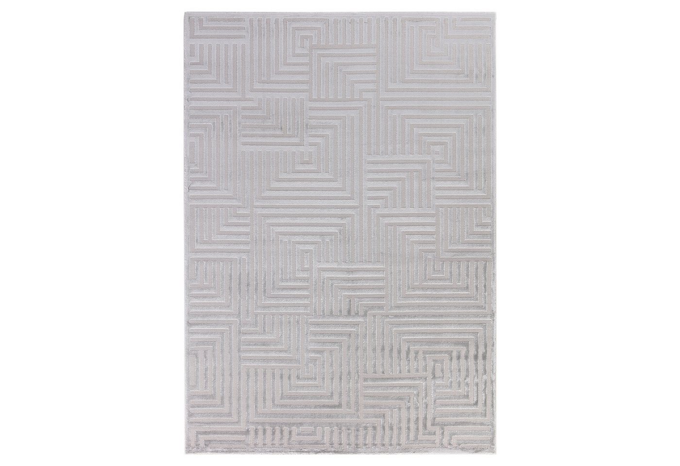 Teppium Teppich Geometrisch Design, Rechteckig, Höhe: 12 mm, Teppich Wohnzimmer Boho Design Skandinavische Stil Natur Optik Bild 3