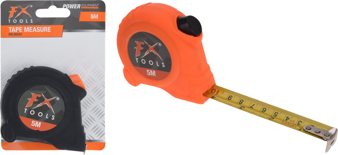 Koopman Rollbandmaß Maßband Autolock 5 Meter Orange/Schwarz 1/3/6 er Set, 3er Set, Maßband, 5m länge, Bandmaß, Gürtelklemme Bild 2