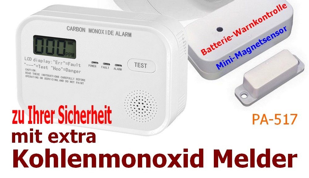 DIW-Funk Funk-Empfangsmodul PA-517 Abluftsteuerung+Funkstecker+Fensterkontakt +extra CO-Warnmelder, für Dunstabzugshauben, Abluftventilatoren oder Ablufttrocknern in Kombination mit einer raumluftabhängigen Feuerstätte (z. B. Kamin, Gastherme), Sparset, CO-Warnmelder, Funk Bild 5