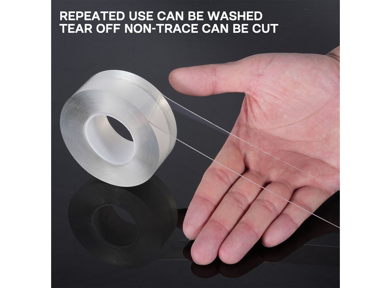 shop'n smile ideoon Klebeband Transparentes Nano Klebeband, L 5 m x B 10 mm (1-St) 5m x 10mm Bild 2