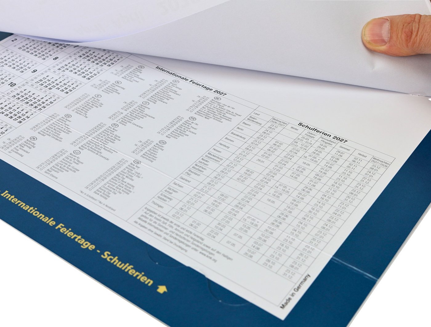 Anschütz Wandkalender 6-Monatskalender 2027 blau Bild 4