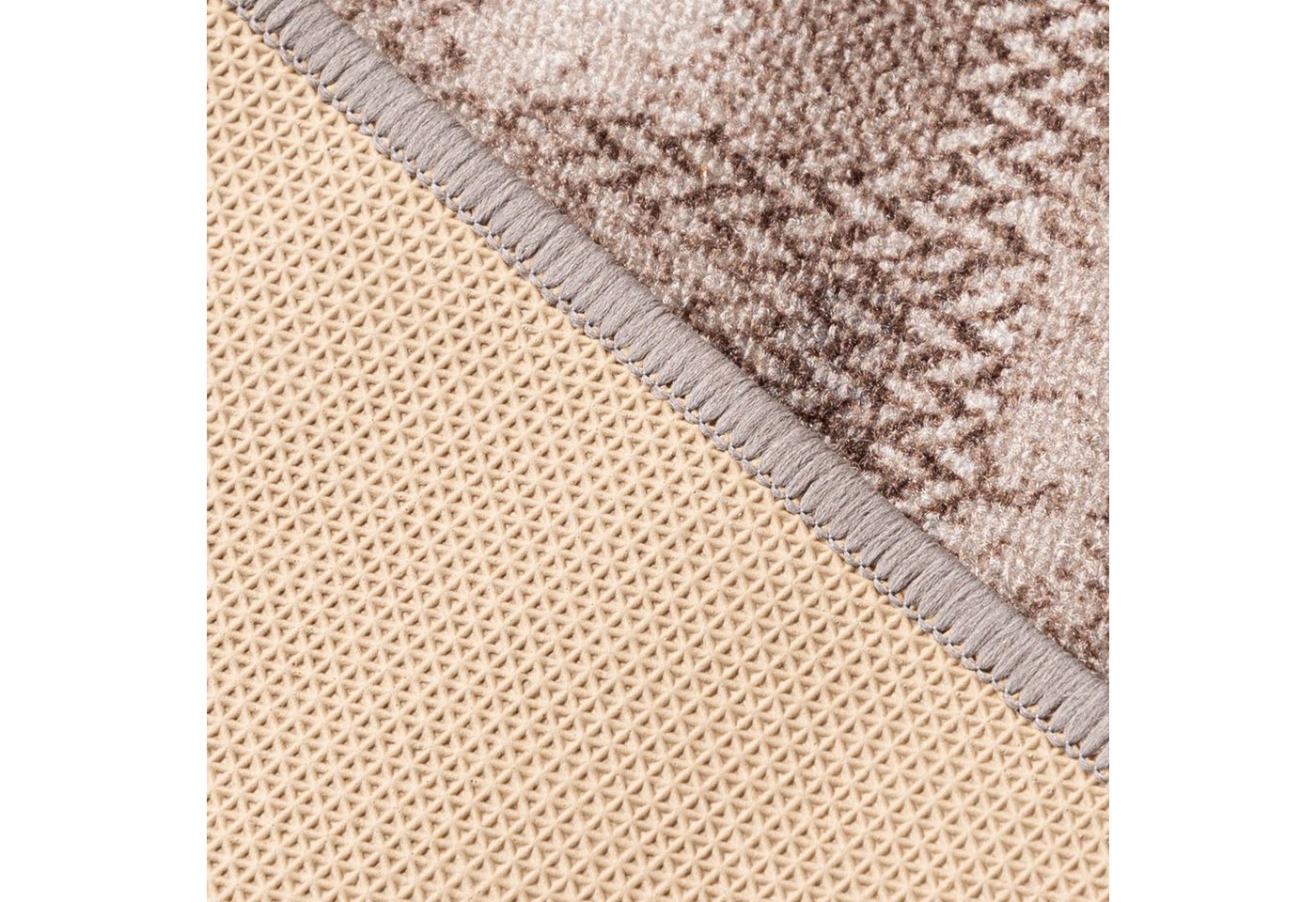 Mazovia Läufer Retro Bordüre Beige Creme Flur, Schlafzimmer, Diele, Fußbodenheizung Bild 4