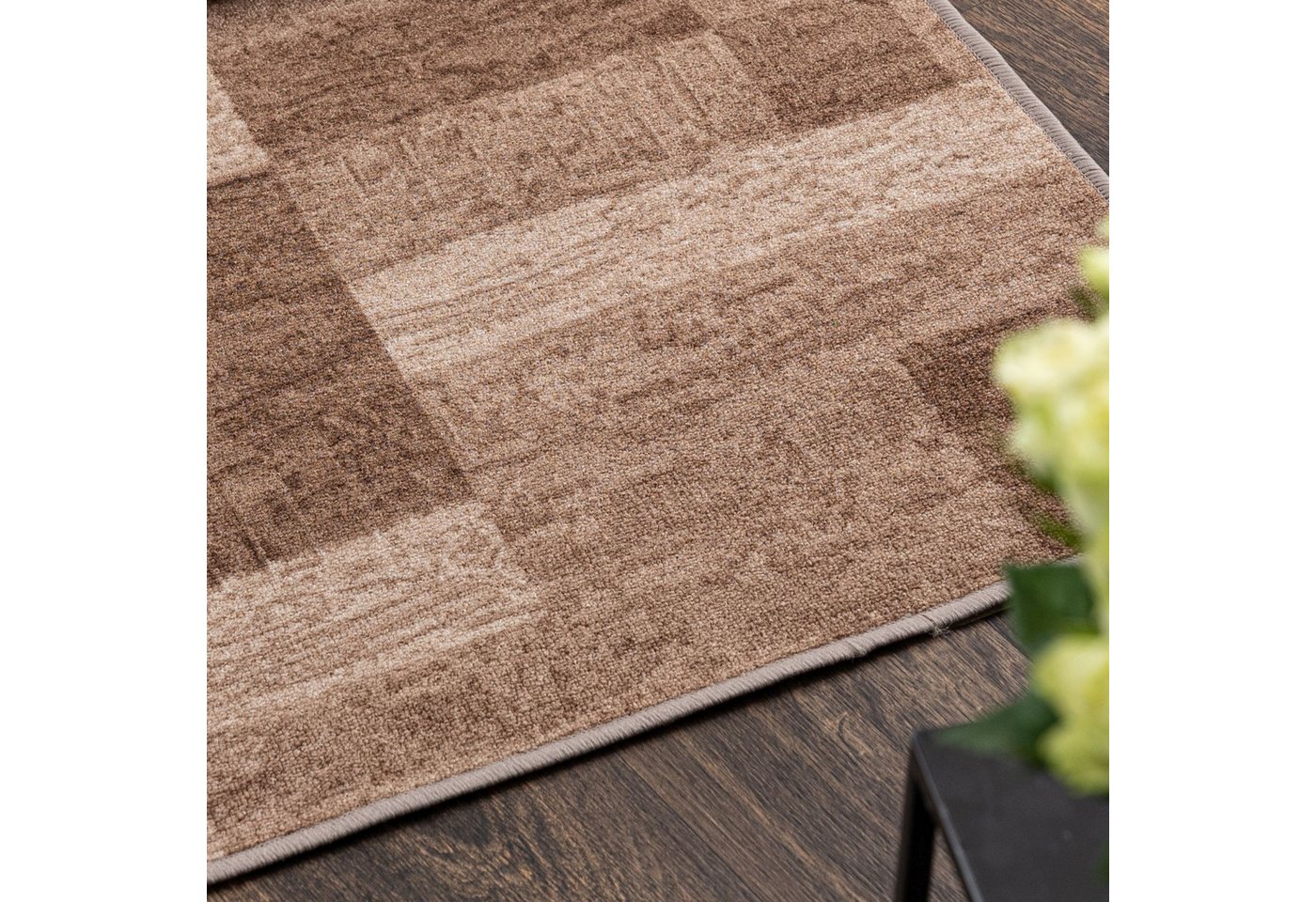 Mazovia Läufer Retro Geometrisch Beige Creme Flur, Schlafzimmer, Diele, Fußbodenheizung Bild 2