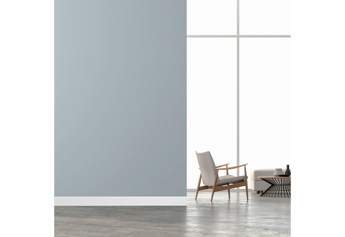 PROVISTON Sockelleiste Hartschaum PVC, 12 x 60 x 2500 mm, Weiß, Kunststoff Fußleiste