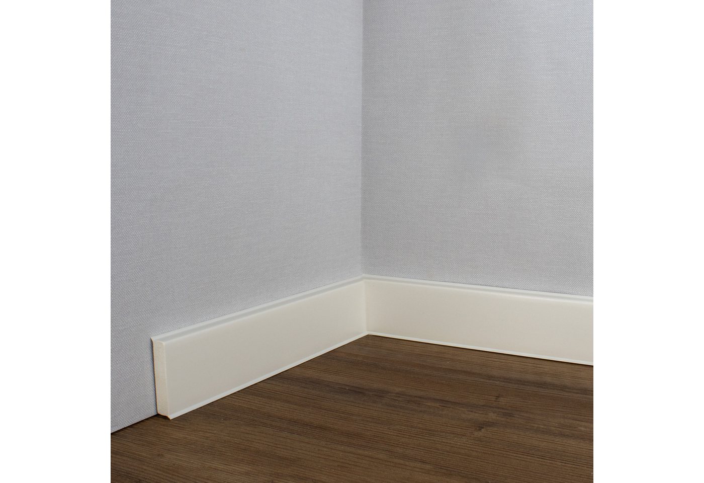 PROVISTON Sockelleiste Hartschaum PVC, 12 x 60 x 2500 mm, Weiß, Kunststoff Fußleiste Bild 2