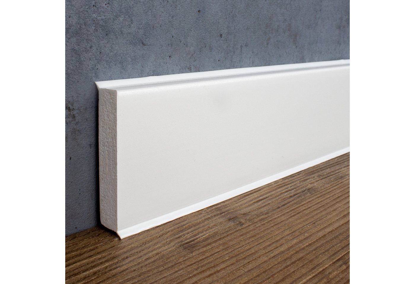 PROVISTON Sockelleiste Hartschaum PVC, 12 x 60 x 2500 mm, Weiß, Kunststoff Fußleiste Bild 3