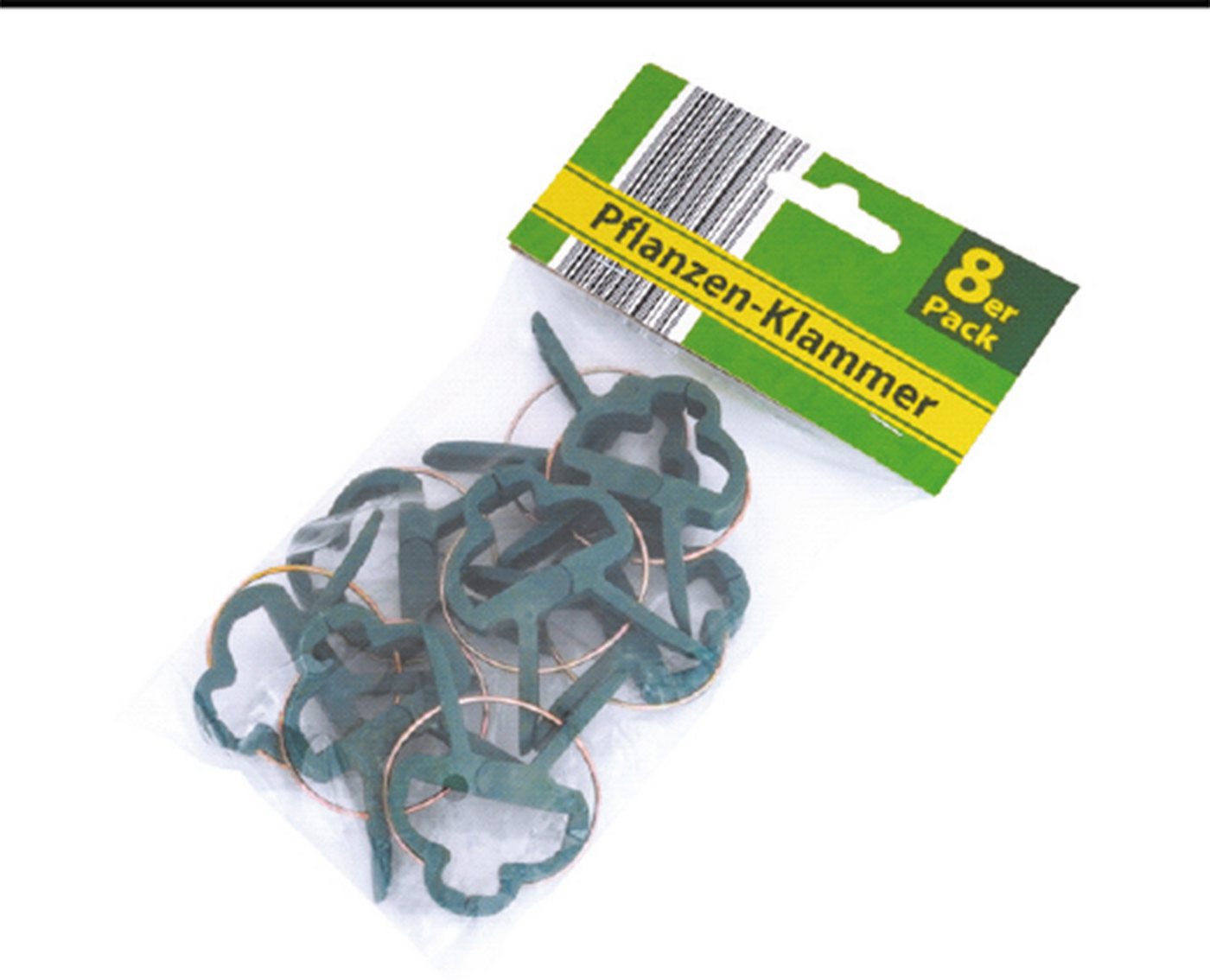 Rankhilfe Pflanzenklammer groß 8er Pack schwarz Stück, 8 St., Pflanzen-Klammern, Pflanzenhalter Clips Befestigung Klammern Gartenhilfe Halterungen