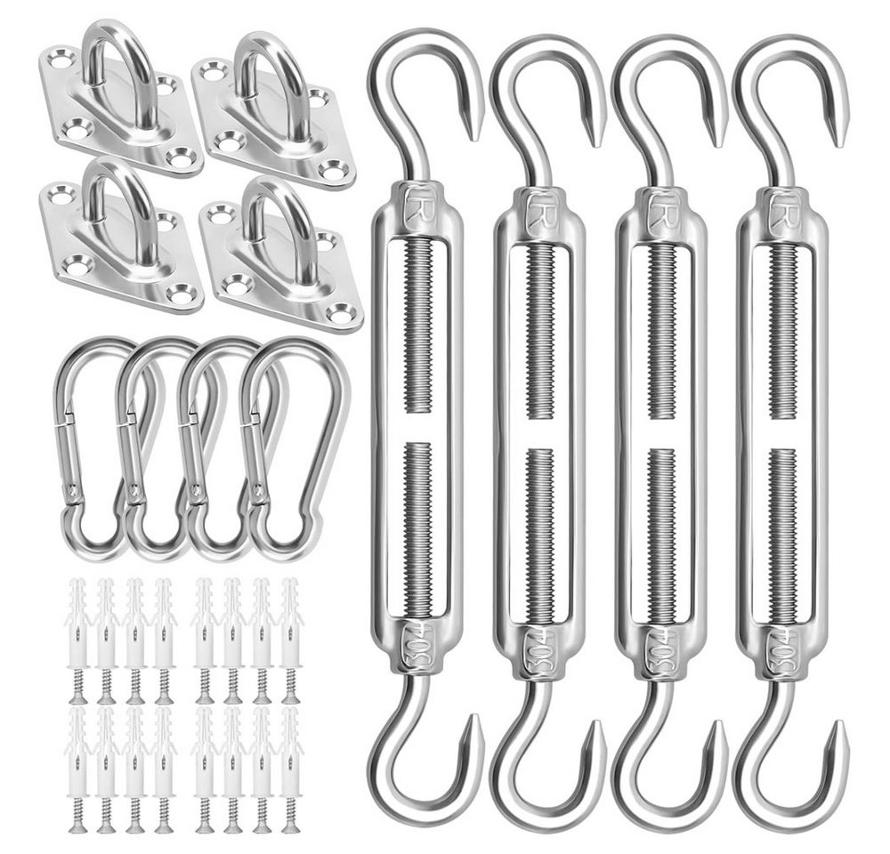 AFKSMILE Sonnensegel Sonnensegel Befestigung Set M6 Befestigung HardwareKit 304 Edelstahl, Markisen Befestigungsset für Garten, Sonnensegel Zubehör Befestigung