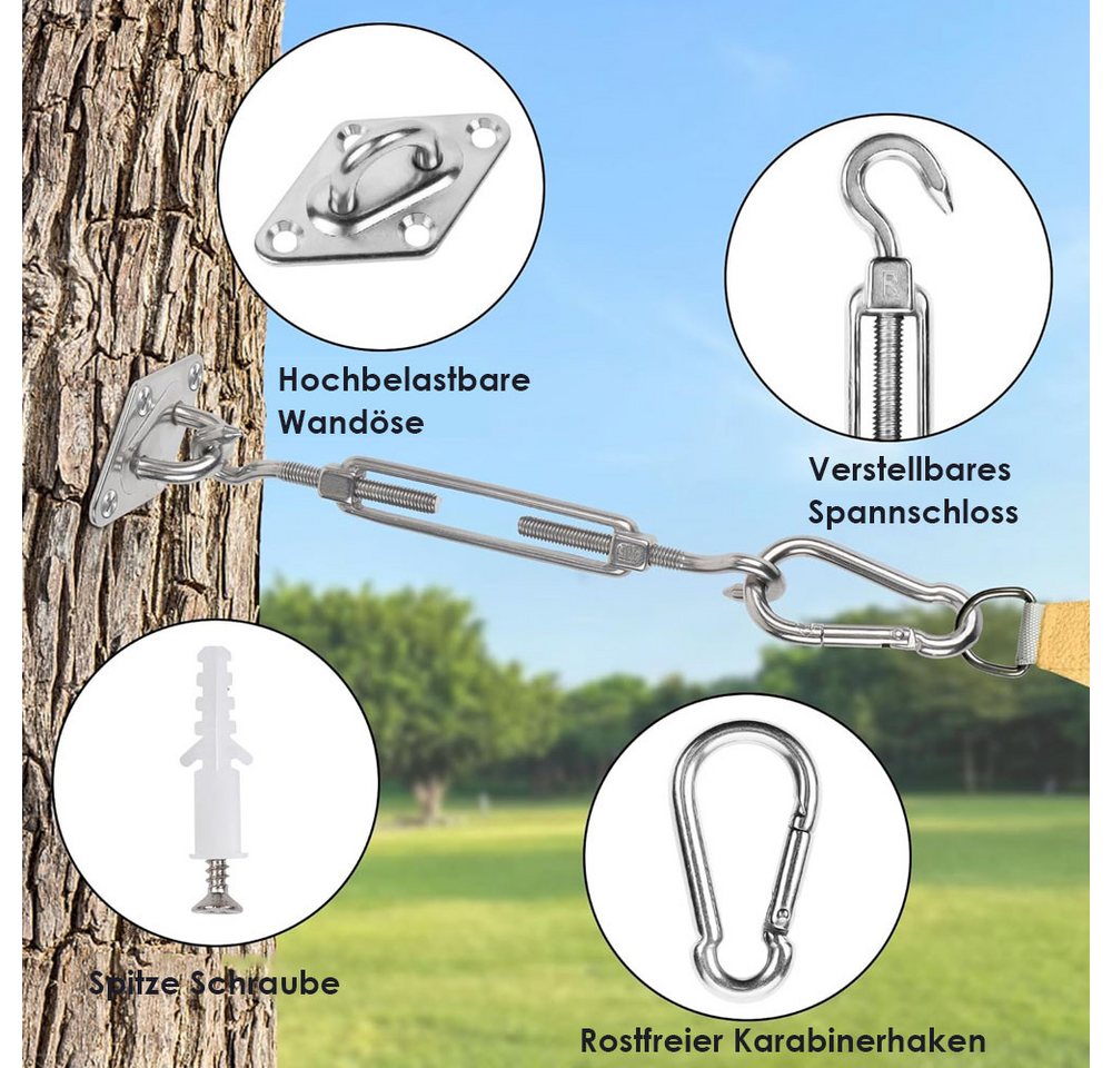 AFKSMILE Sonnensegel Sonnensegel Befestigung Set M6 Befestigung HardwareKit 304 Edelstahl, Markisen Befestigungsset für Garten, Sonnensegel Zubehör Befestigung Bild 2