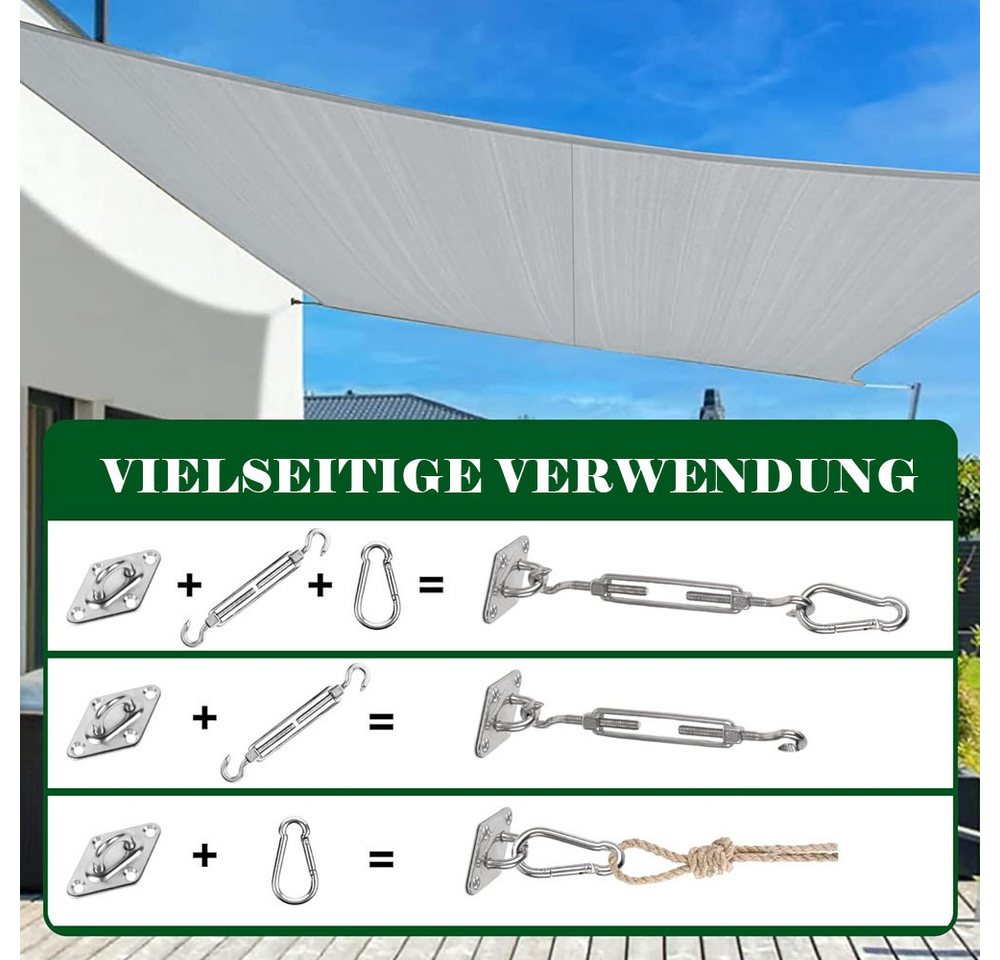 AFKSMILE Sonnensegel Sonnensegel Befestigung Set M6 Befestigung HardwareKit 304 Edelstahl, Markisen Befestigungsset für Garten, Sonnensegel Zubehör Befestigung Bild 3