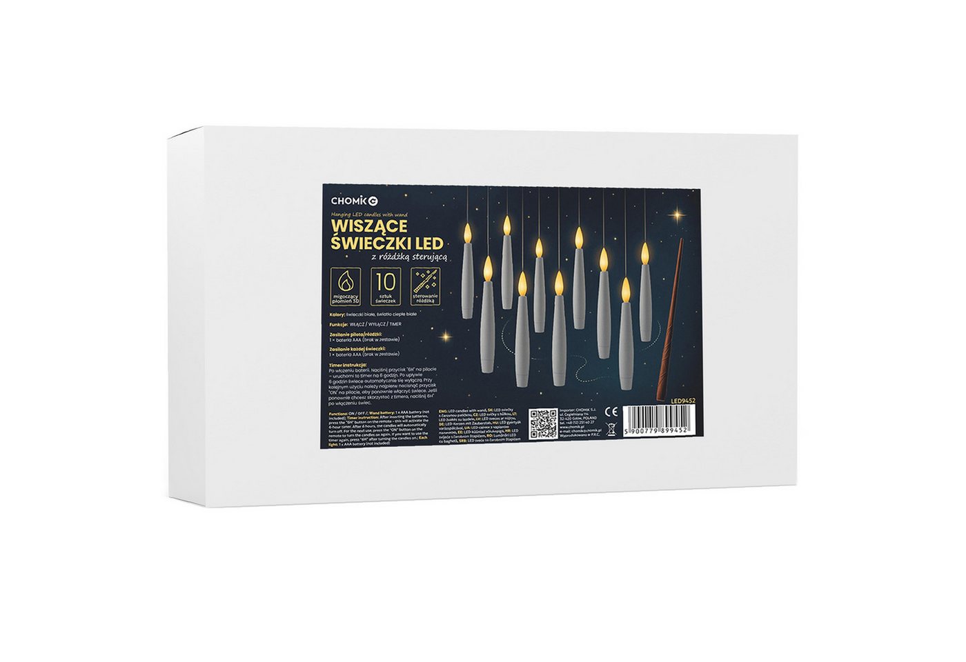 Sarcia.eu LED-Kerze Hängende LED-Kerzen, 10er-Set, magische Kerzen mit Zauberstab Bild 4