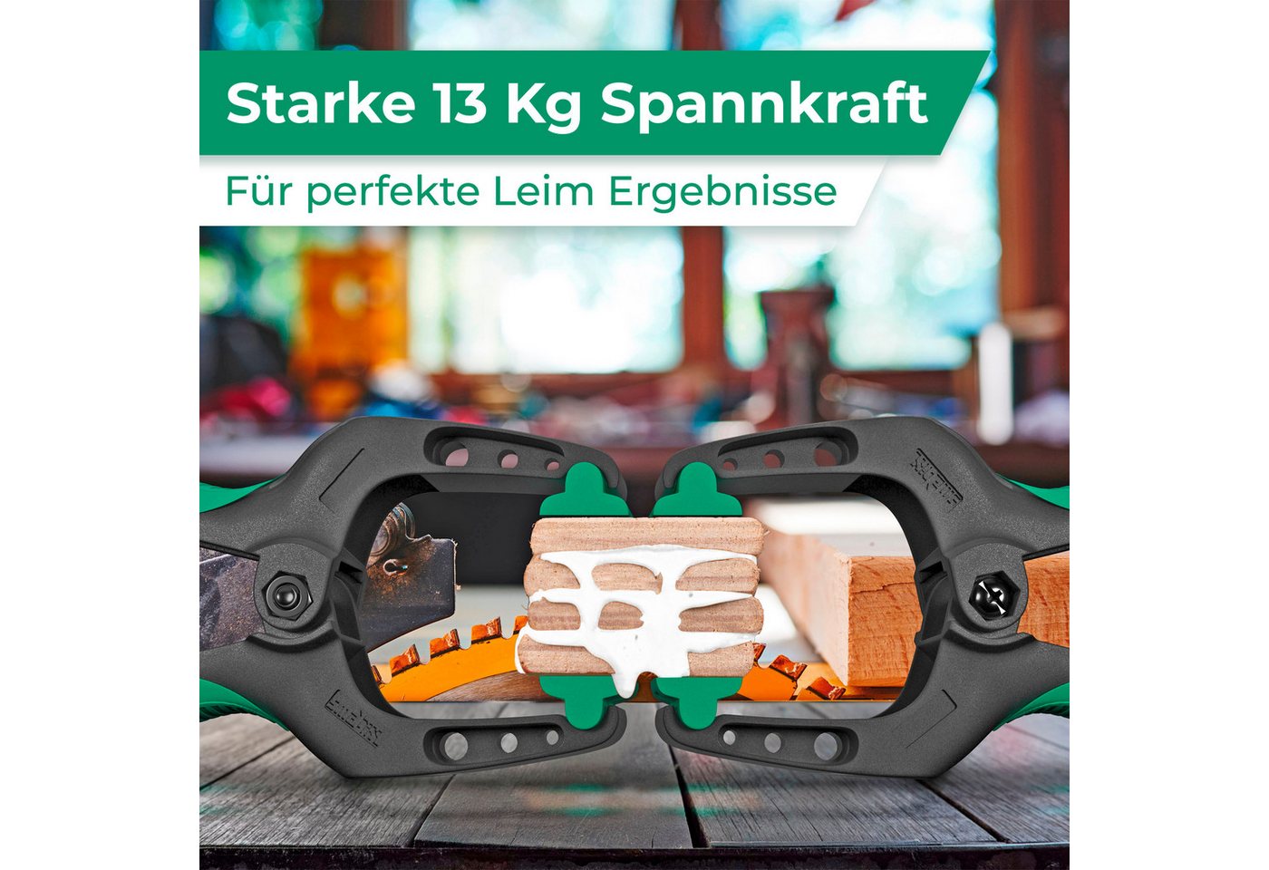 Fitcellence Klemmzwinge Klemmzwingen 10er Set, (10 St), Drehbare Klemmbacken (45), rutschfeste Griffe Bild 3
