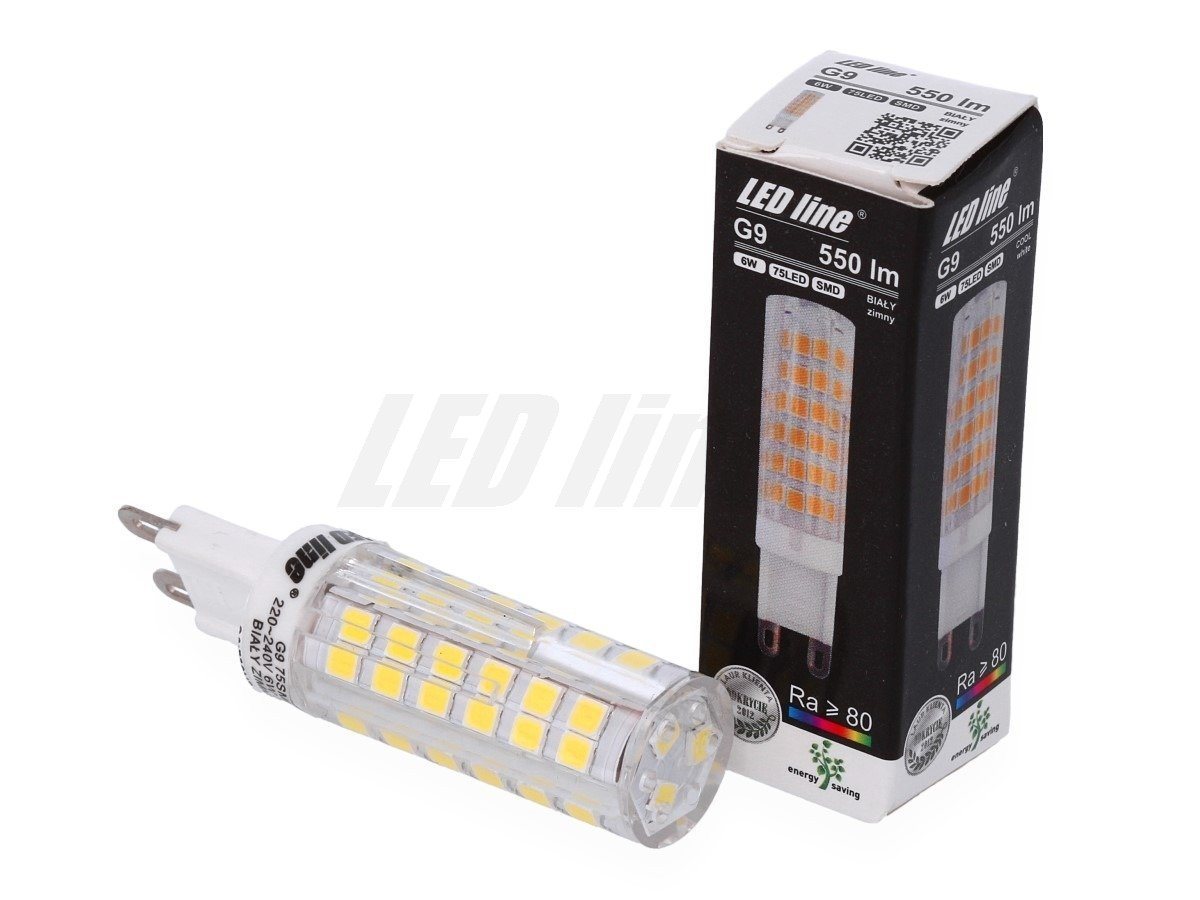 LED-Line LED-Leuchtmittel G9 LED Leuchtmittel 6W 6000K Kaltweiß 550 Lumen Stiftsockel, 6 St. Bild 3