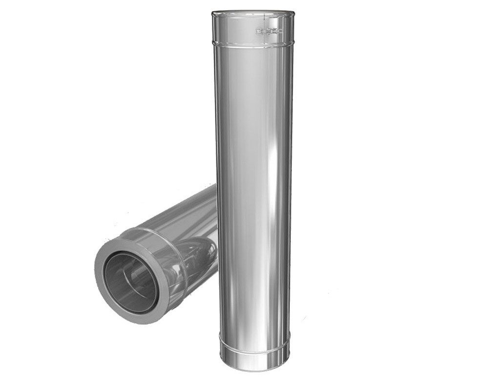 Schornstein-Zentrallager Schornstein Wanddurchführung 1000 mm DW 150 kürzbar mit Wandfutter inkl. Klemmband