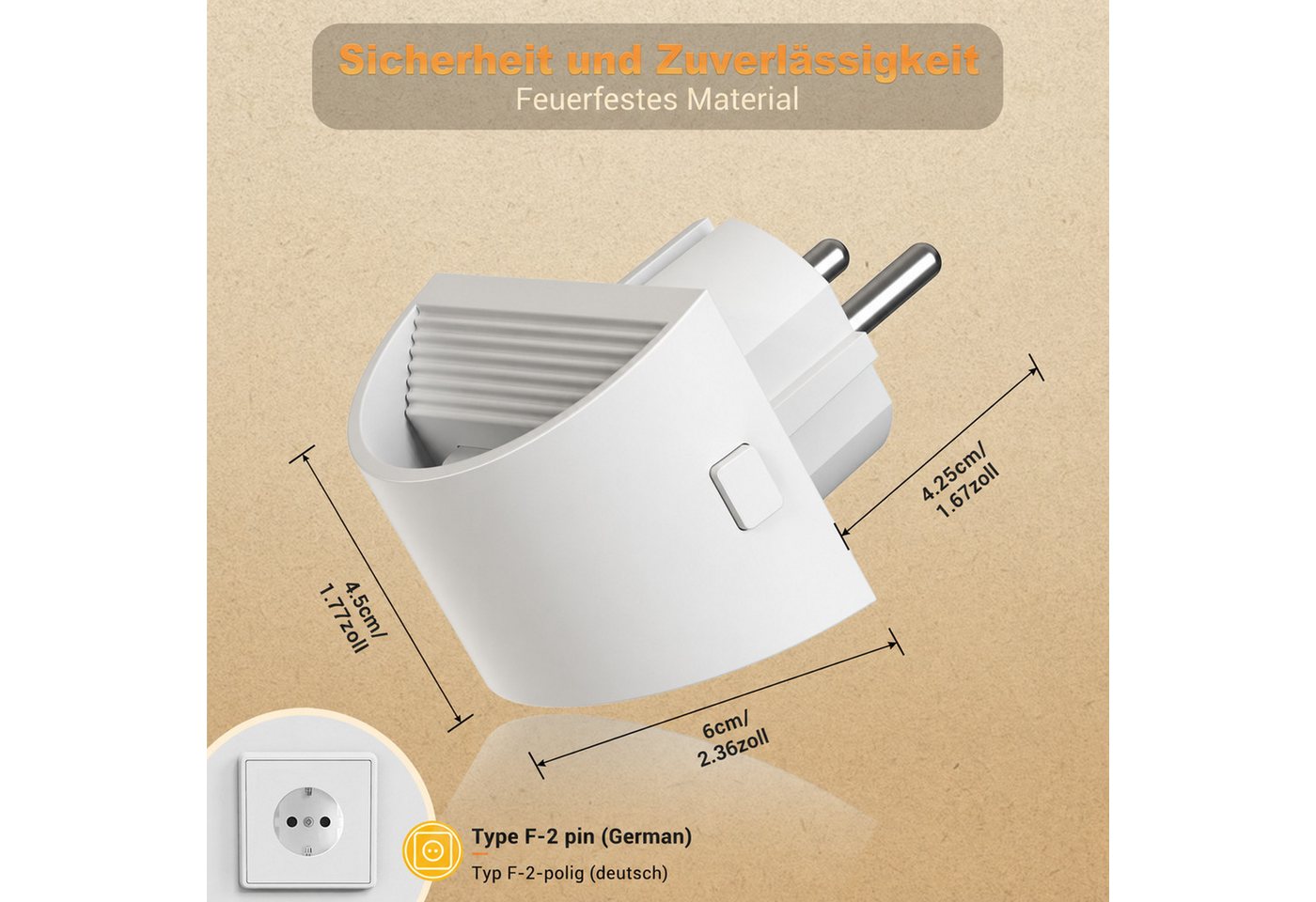 LOHAS-LED Nachtlicht Halbbogen LED Steckernachtlicht 2er-Set mit Dämmerungssensor, LED fest integriert, Warmweiß, 3-stufig dimmbar, 2700K Warm, Auf-Ab-Licht, Speicher & Schukostecker Bild 4