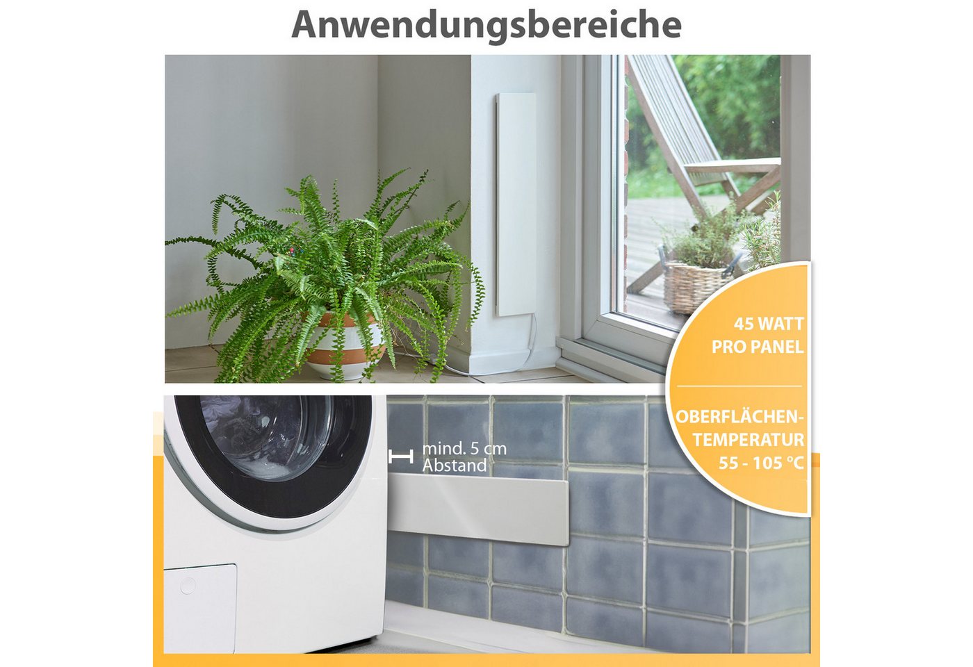 Northpoint Infrarotheizung Northpoint Infrarot Schimmelentferner chemiefrei Wand Bad Bild 3