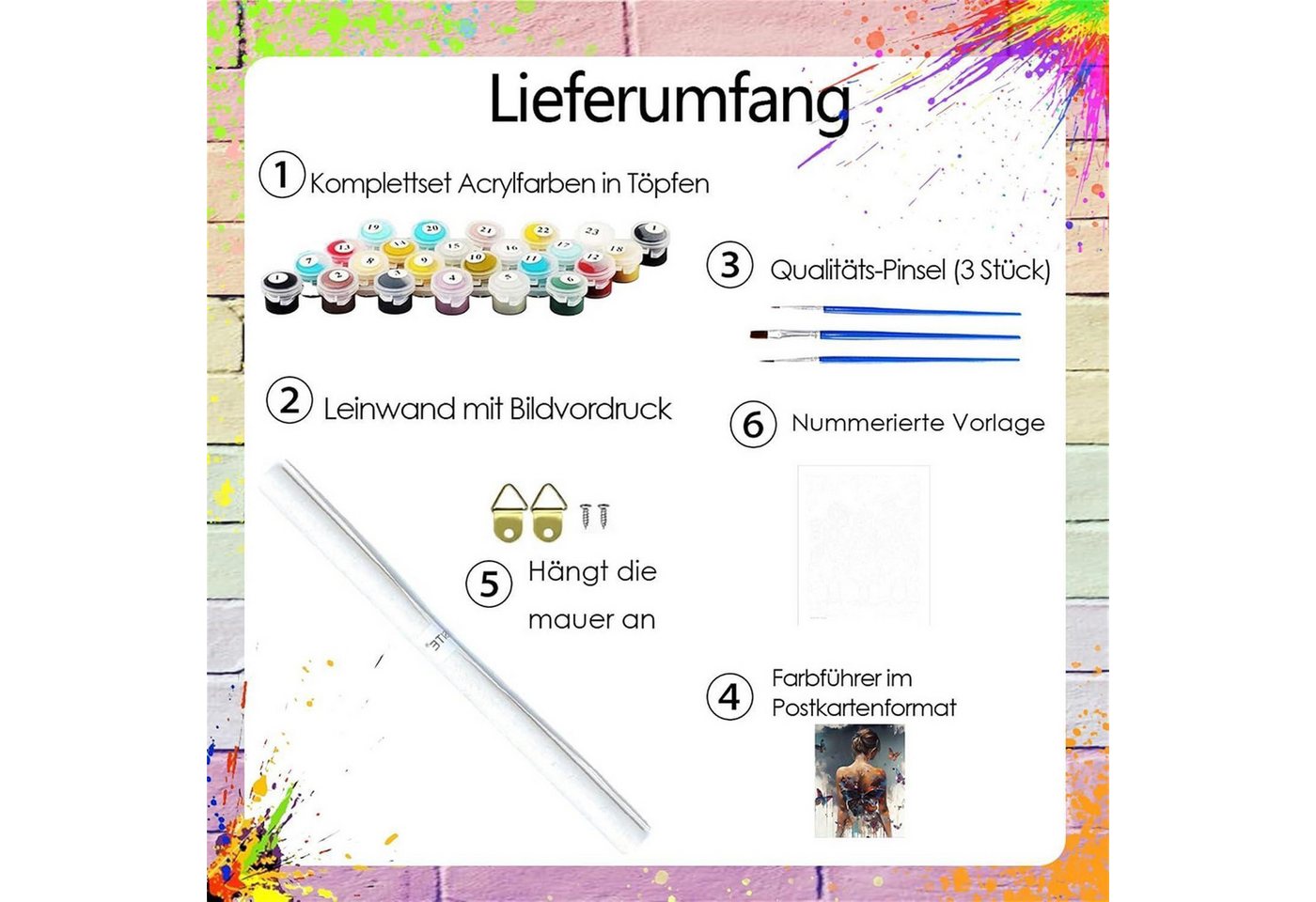 LuxusKollektion Malen nach Zahlen Malen nach Zahlen Erwachsene Frau Kreativset (1-St) Bild 4