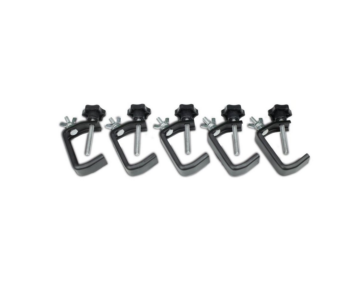 SATISFIRE Discolicht Party Clamp Set 5 Stück kompakter Haken für Effekte und Scheinwerfer Bild 2