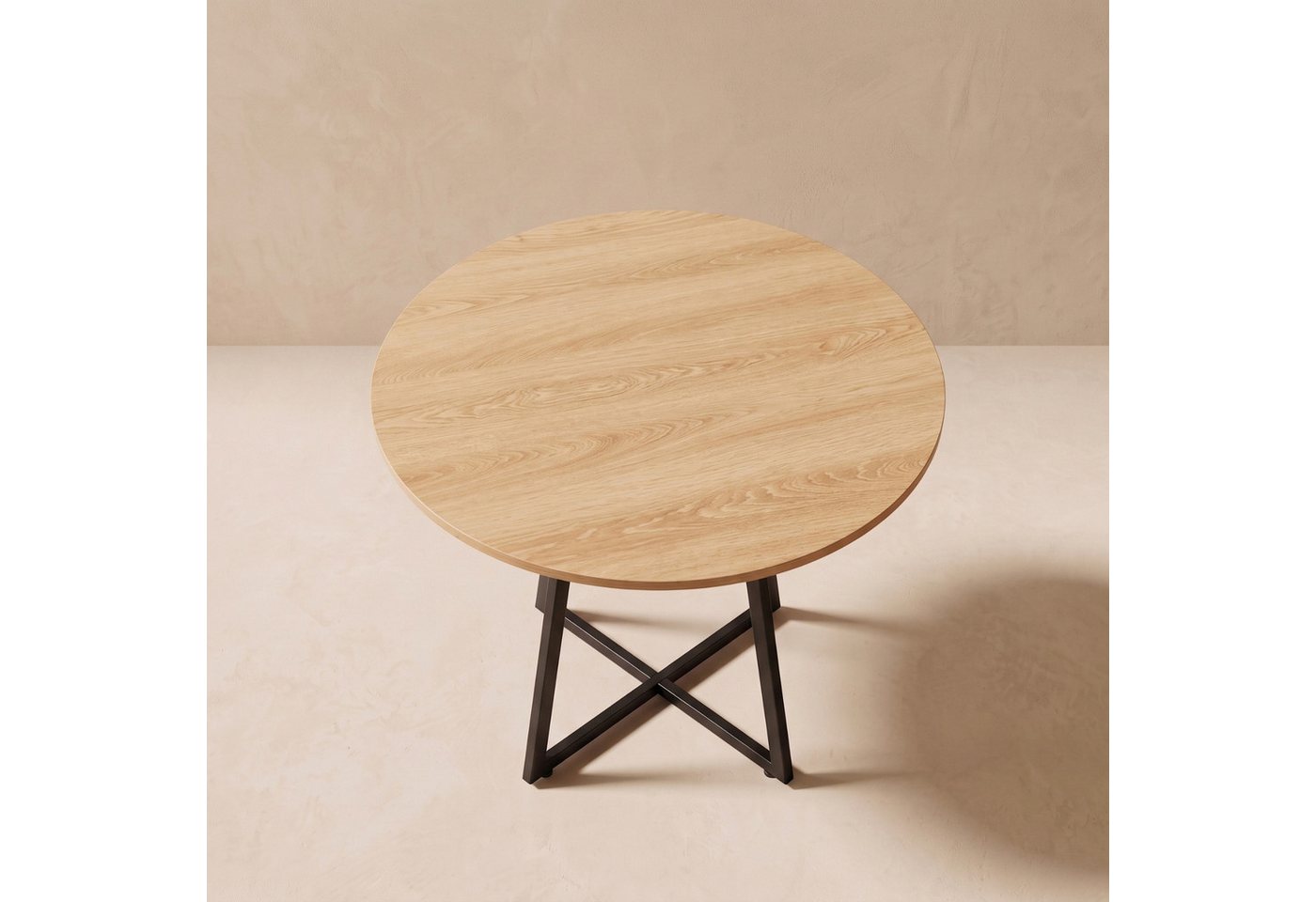 SCENA LIVING Küchentisch Runder Tisch mit Kreuzfuß, Ø 80 cm x 72 cm Bild 4