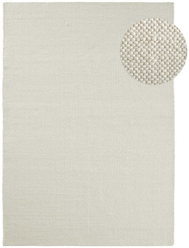 TaCa Home Wollteppich Handgewebter Flachgewebe Woll-Teppich beidseitig verwendbar, rechteckig, Höhe: 5 mm, langlebig