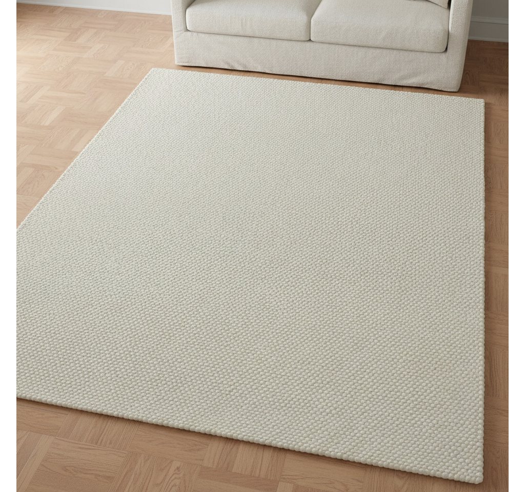 TaCa Home Wollteppich Handgewebter Flachgewebe Woll-Teppich beidseitig verwendbar, rechteckig, Höhe: 5 mm, langlebig Bild 5
