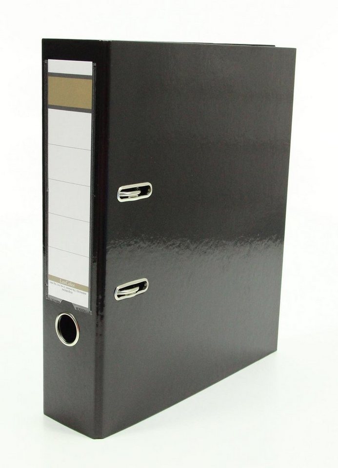 Livepac Office Aktenordner Livepac Caribic Glanz-Ordner / DIN A4 / 75mm breit / Farbe: schwarz