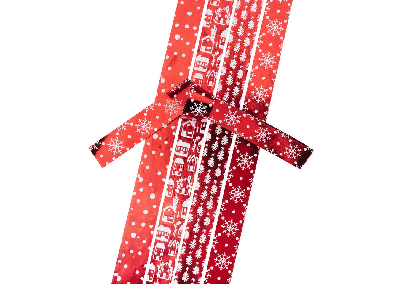 Gebrüder Bertels Motivpapier Xmas, Rot Metallic, 15 mm, 24 Streifen