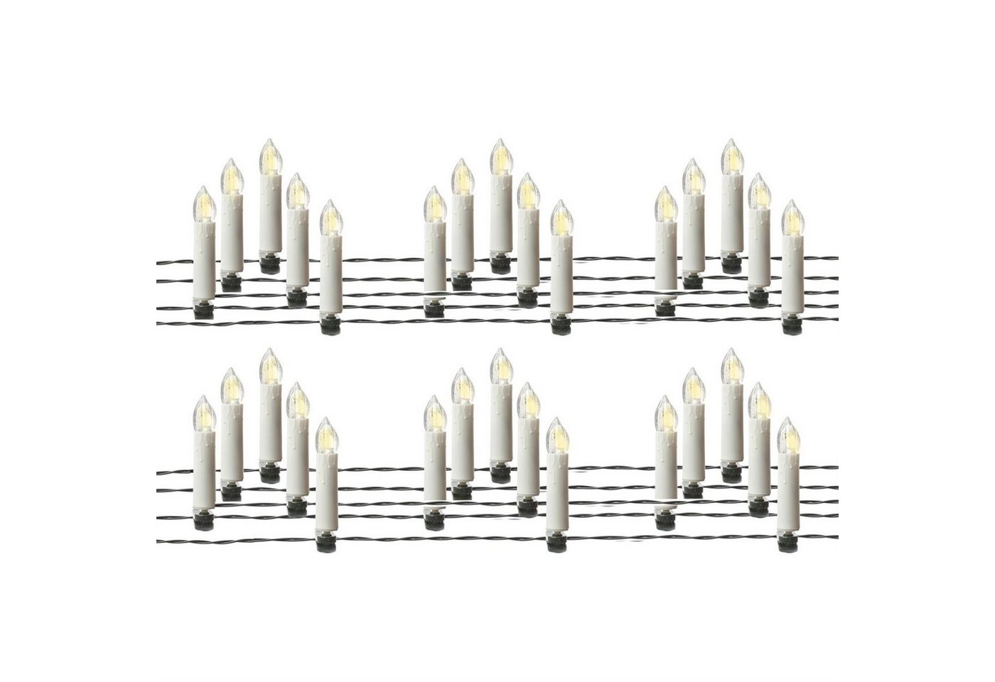 MARELIDA LED-Christbaumkerzen Weihnachtskerzen Lichterkette Weihnachtsbaum 30 Baumkerzen 7,25m Innen, 30-flammig Bild 2