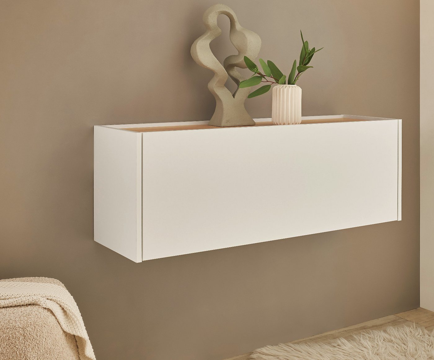Furn.Design Hängeschrank Center (in weiß und Wotan Eiche, 100 x 35 cm) Flurschrank hängend Bild 5