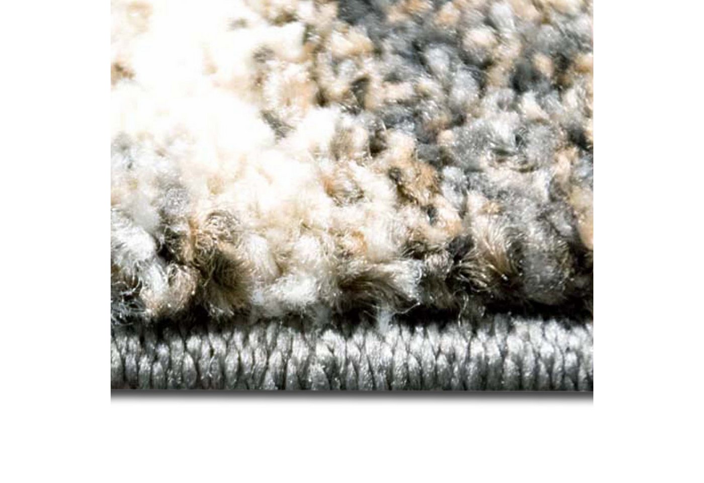 Carpetia Teppich Design Teppich Beige Grau Vintage Optik modern elegant Wohnbereich, rund, Höhe: 13 mm Bild 2