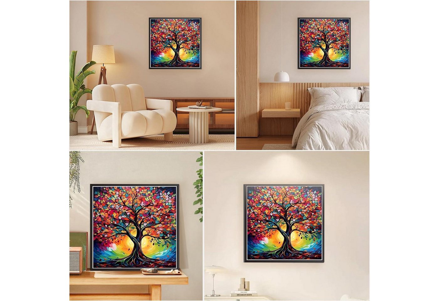 LuxusKollektion Malen nach Zahlen Malen nach Zahlen Lebensbaum 40x40cm (1-St)