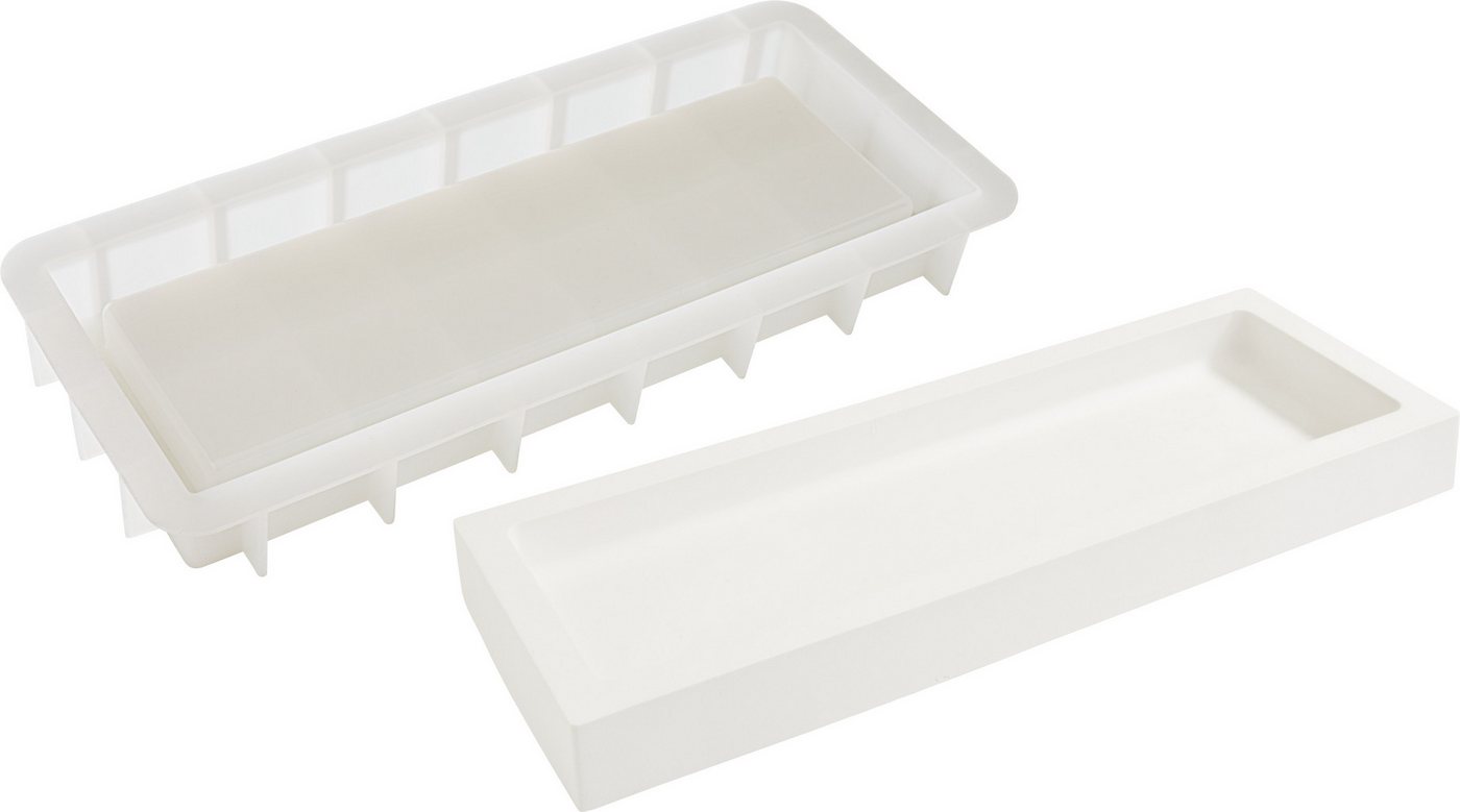 VBS Modellierwerkzeug Silikon-Gießform Rechteckiges Tablett, Füllmenge 385.0 ml
