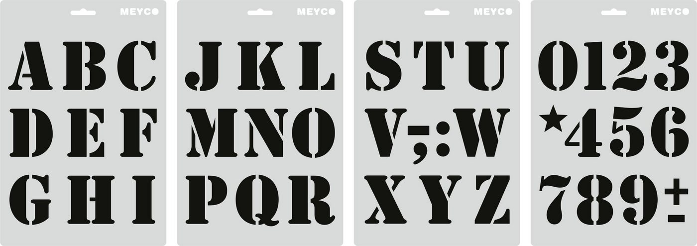 MEYCO Hobby Motivschablone ignore, 31 cm x 21 cm, 4 Bogen