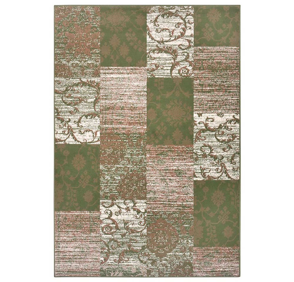HANSE Home Designteppich Kurzflor Teppich Bloques in Grün Creme, rechteckig, Höhe: 9 mm, Waschbar, pflegeleicht und ideal fürs Wohnzimmer Bild 3