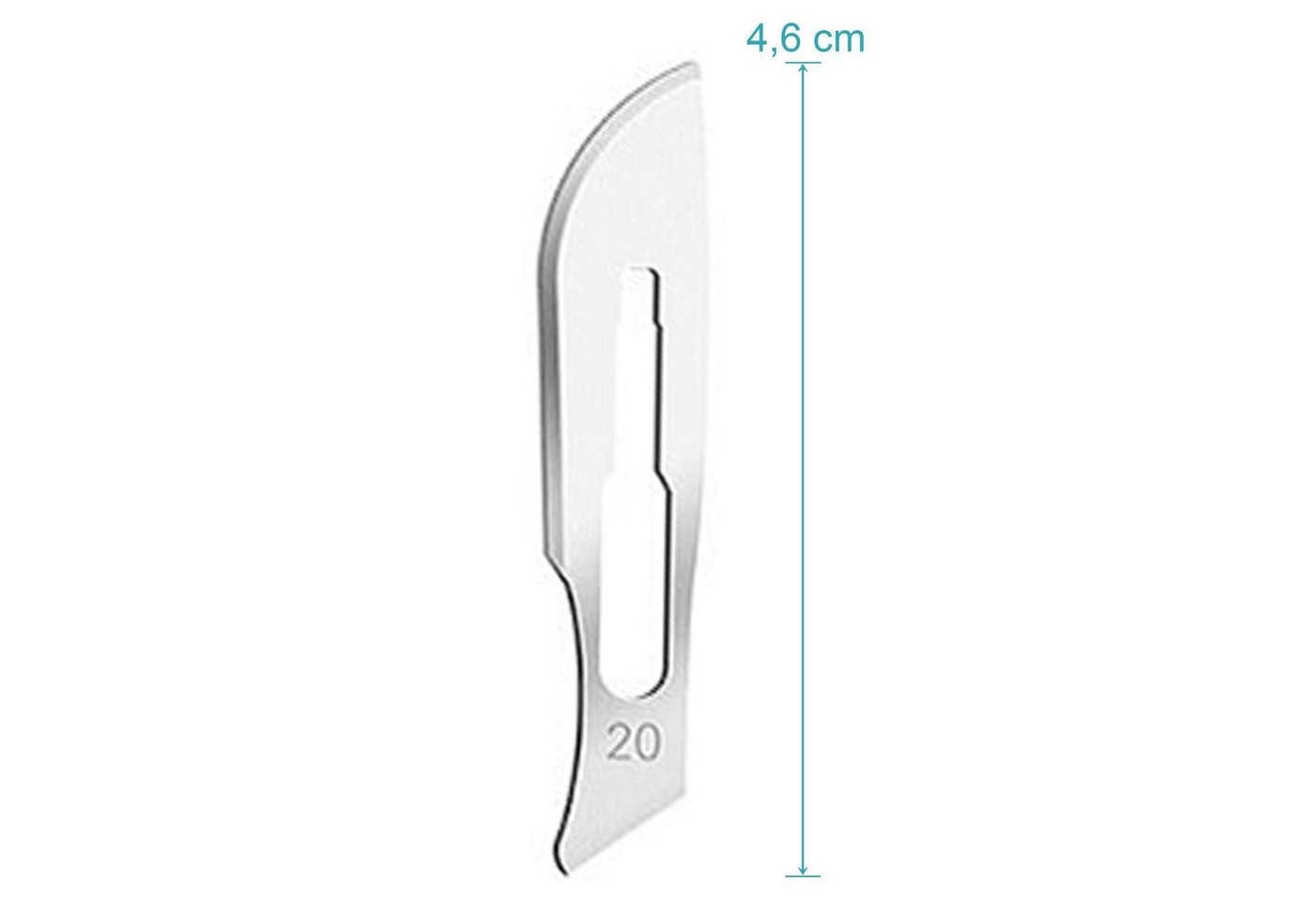 May Cuttermesser Set 50 Stück Skalpellklingen Figur 20 aus Karbonstahl Bild 3