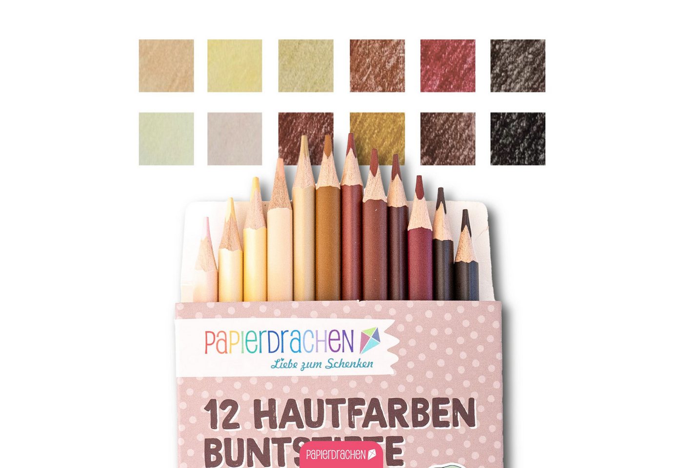 PAPIERDRACHEN Buntstift 12 Buntstifte für Porträts Bild 3