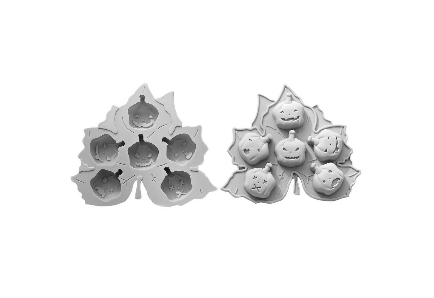 Metamorph Backform Kürbis Silikon Backform - Halloween Keks Minicakes, Halloween Keks Minicakes