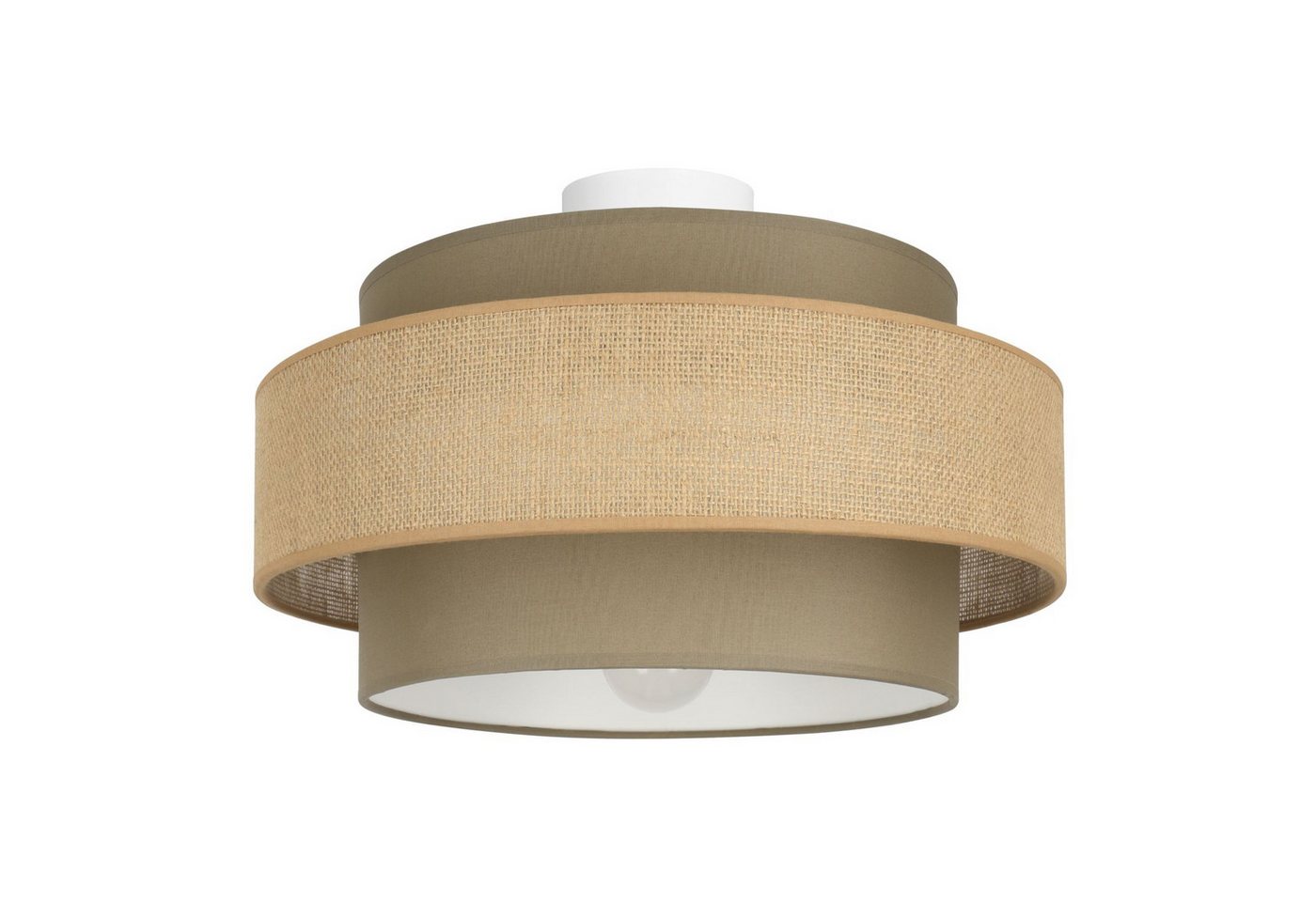 Licht-Erlebnisse Deckenleuchte GELO, ohne Leuchtmittel, Metall E27 D: 40 cm rund Weiß Beige Dunkelbeige Modern Deckenleuchte Bild 4