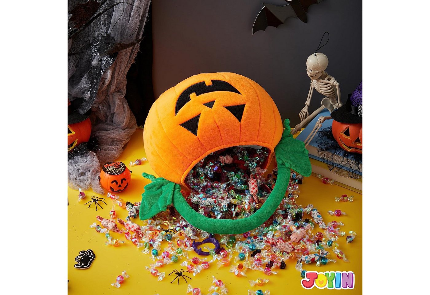 JOYIN Geschenk-Tragetasche JOYIN Halloween Kürbis Plüsch-Tragetasche mit Griff, für Party