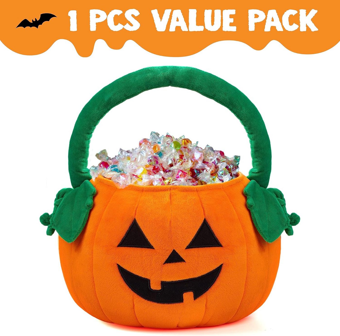 JOYIN Geschenk-Tragetasche JOYIN Halloween Kürbis Plüsch-Tragetasche mit Griff, für Party Bild 4
