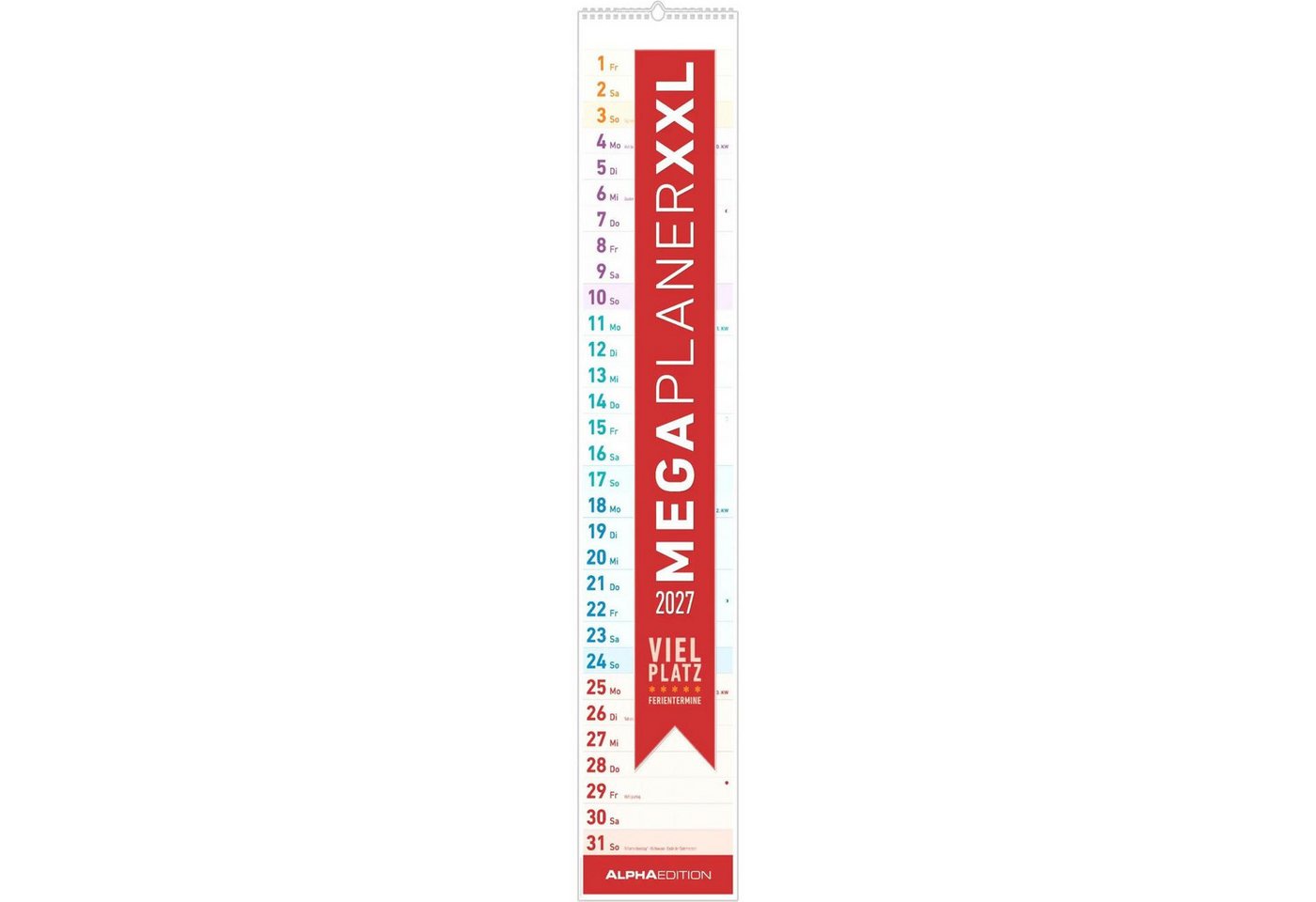 Wandkalender Megaplaner XXL 2027