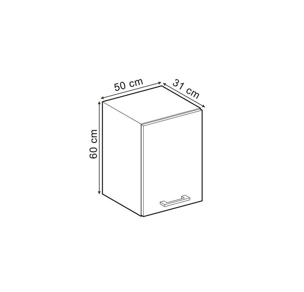 Vicco Hängeschrank R-Line, Goldkraft Eiche/Anthrazit, 50 cm (1-St) Bild 4