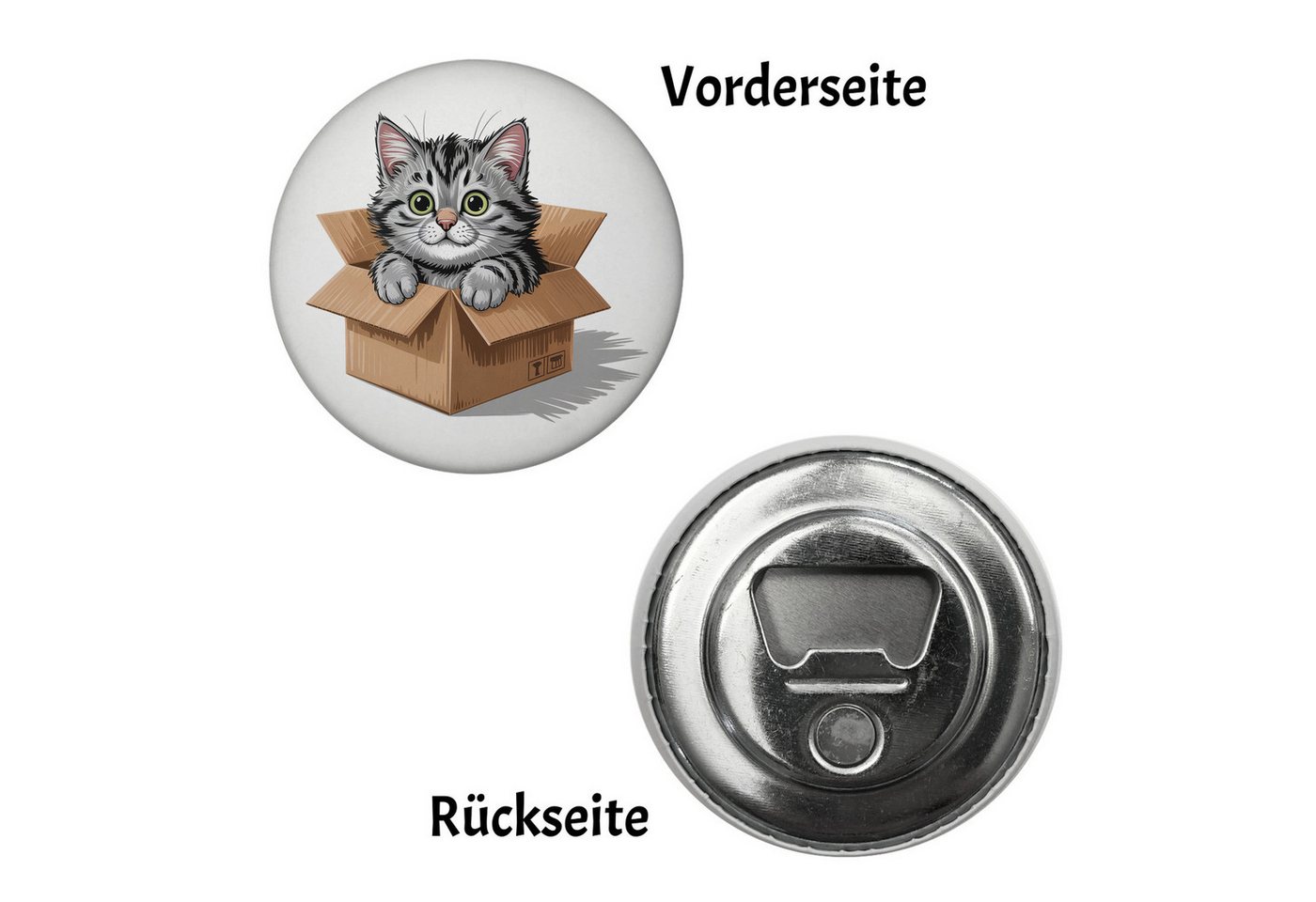 speecheese Magnet Katze im Karton Magnet mit Flaschenöffner für Katzenfans