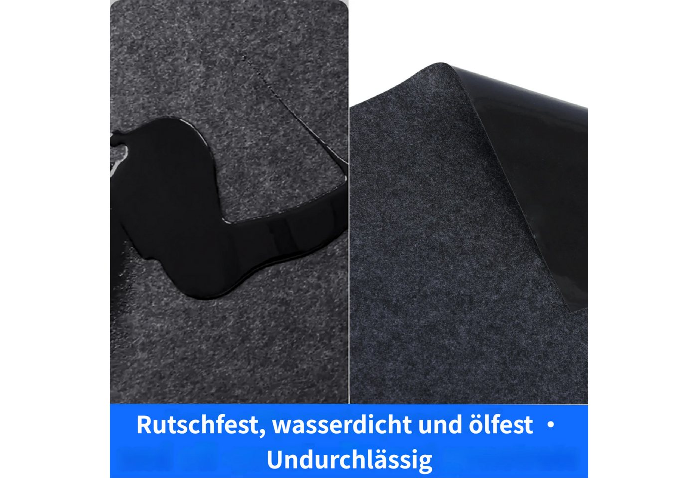 Rutaqian Bodenschutzmatte Ölauffangmatte für Werkstatt und Garage 520x223 cm, Garagenboden Matte, Schneidbarer Ölspritzmatte mit Rutschfestem Rücken, Aus Filz Bild 2