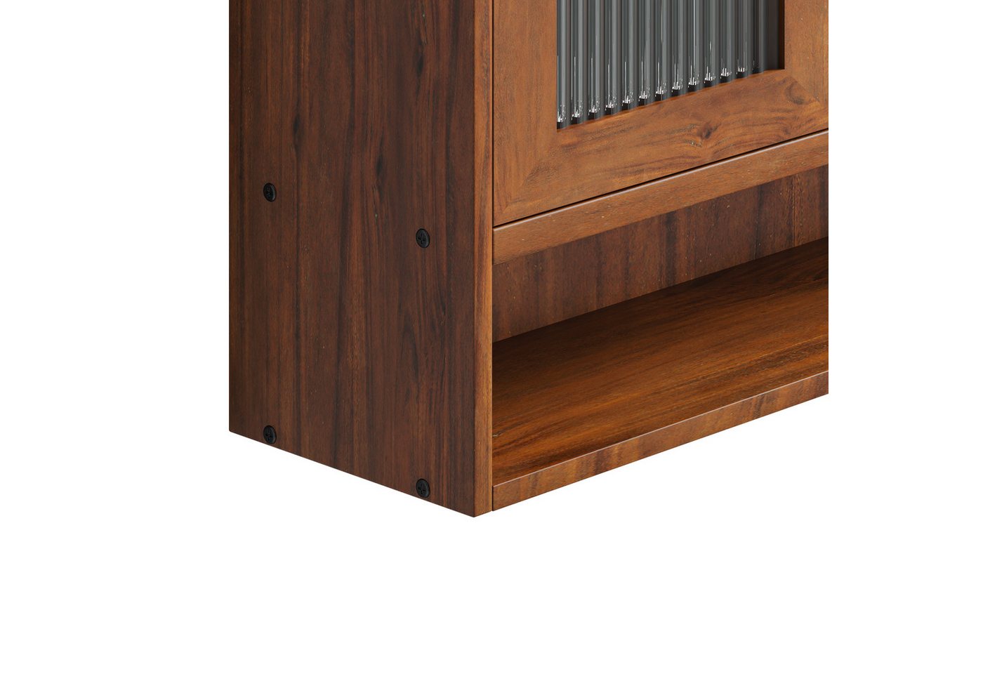 FANNOU Hängeschrank Retro 2-türiger Schiebeschrank, 90 x 60 x 20 cm Wandschrank für Eingangsbereich, Küchen Bild 2