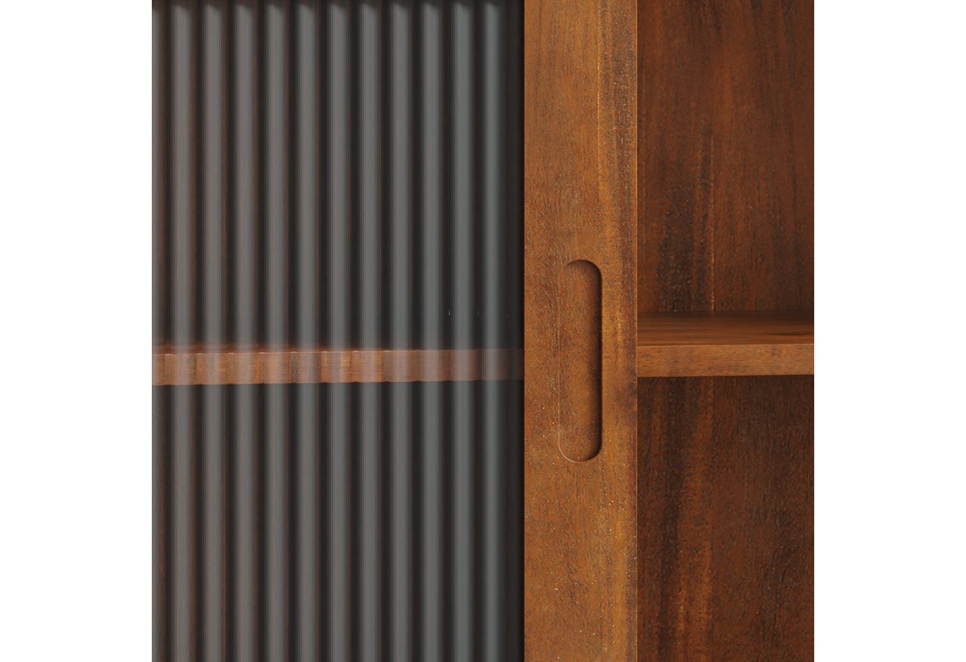 FANNOU Hängeschrank Retro 2-türiger Schiebeschrank, 90 x 60 x 20 cm Wandschrank für Eingangsbereich, Küchen Bild 4