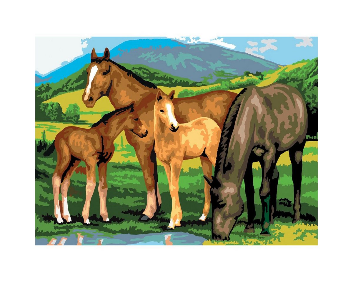 Pracht Malen nach Zahlen PRACHT Malen nach Zahlen Junior Stute 40x32,5cm