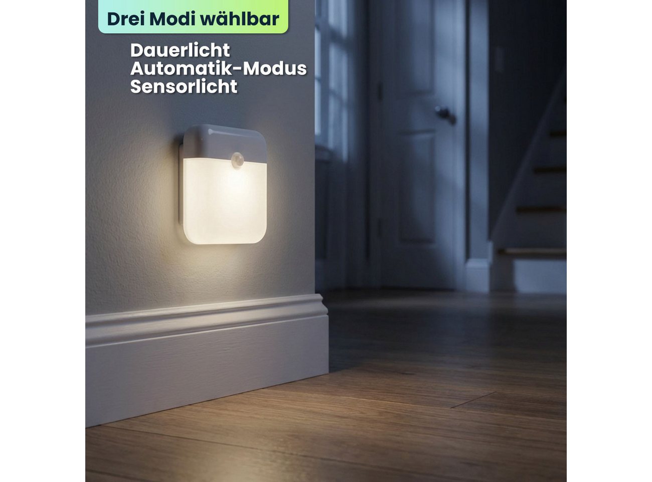 shop'n smile ideoon LED Nachtlicht Bewegungsmelder, Akku, magnetisch, für Schrank & Treppe, LED, Automatikmodus, Helligkeit: 40 lm Bild 3