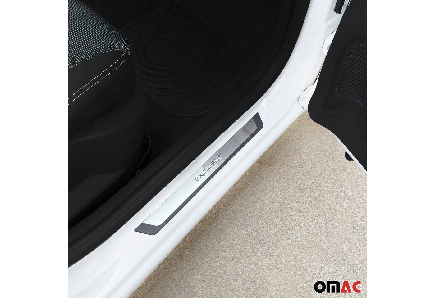 OMAC Zierleisten-Aufkleber Einstiegsleisten für Opel Mokka/Mokka-e 2020-2025 Edelstahl 4x, (4tlg), Langlebig,Einfache Reinigung,Einfache Installation,Rostbeständig Bild 4