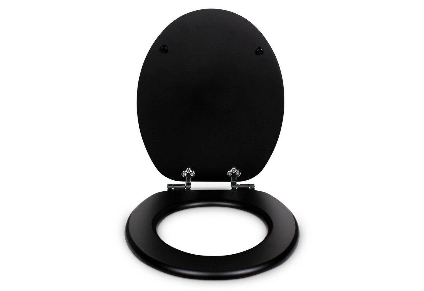 Sanfino WC-Sitz "All Black" Premium Toilettendeckel mit Absenkautomatik aus Holz, in Schwarz, hohem Sitzkomfort, einfache Montage Bild 5